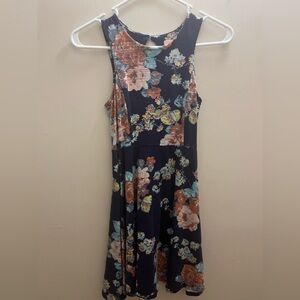 Xhilaration Navy Floral Dress